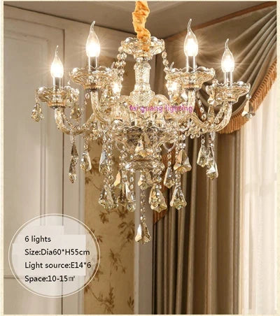 lustre en cristal lumineux pour décoration moderne élégante