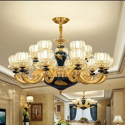 lustre moderne en céramique et verre pour intérieur élégant
