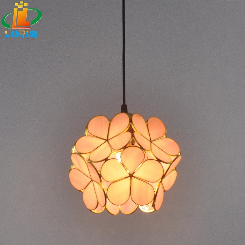 lampe à pétales en verre style nordique pour décoration intérieure