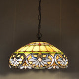 lustre en verre en forme de cœur style tiffany rétro pour restaurant