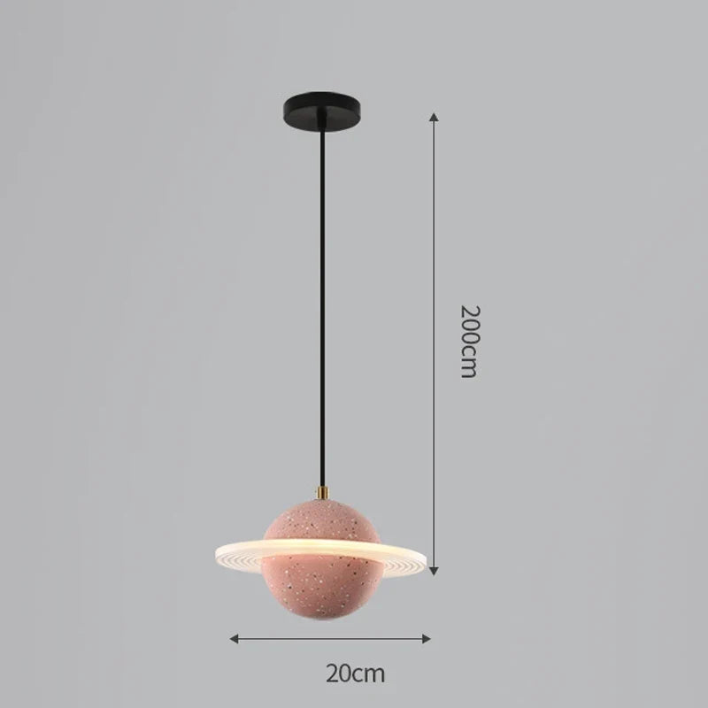 suspension en résine planet pour décoration intérieure moderne