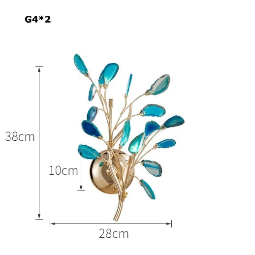 lustre design art déco en agate colorée pour intérieur élégant
