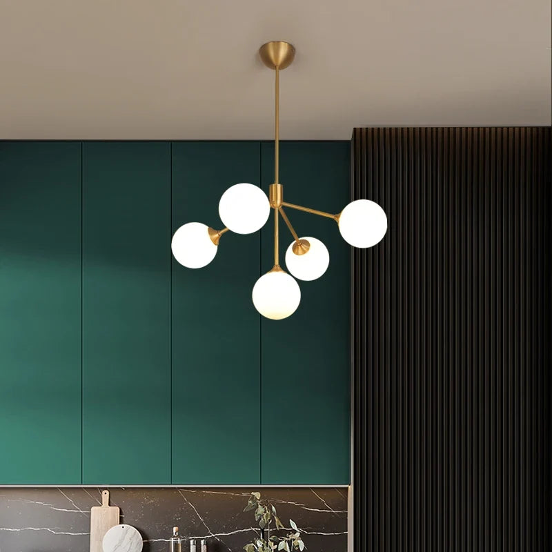 lustre design nordique décoratif avec éclairage led spoutnik
