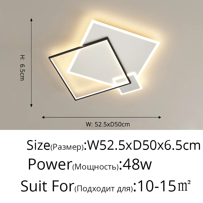Plafonnier Fer forgé acrylique moderne LED lumières salon salle à manger chambre allée