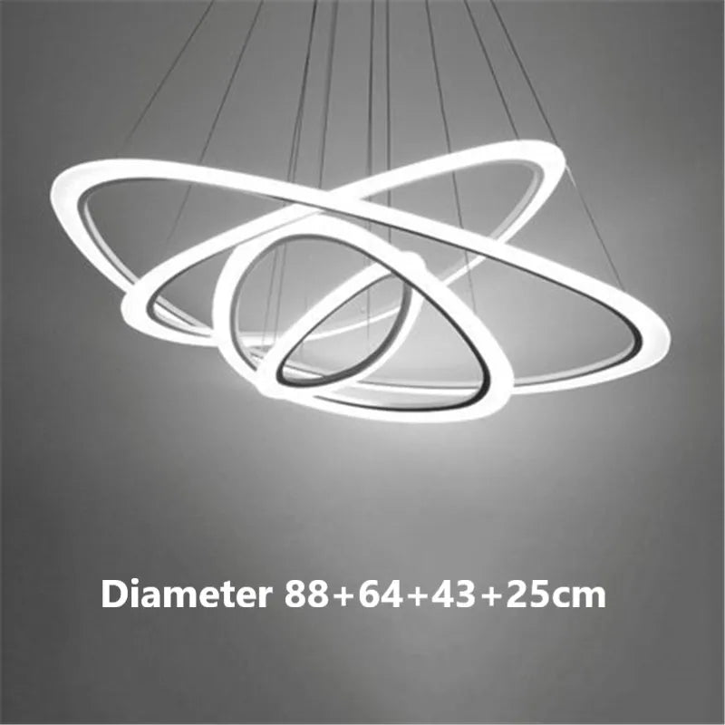 suspension moderne à LED en acrylique pour intérieur élégant