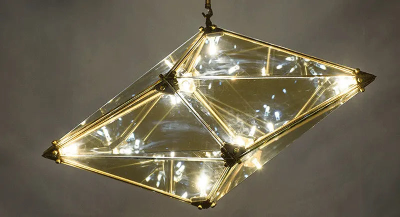 suspension luxueuse en verre de style moderne