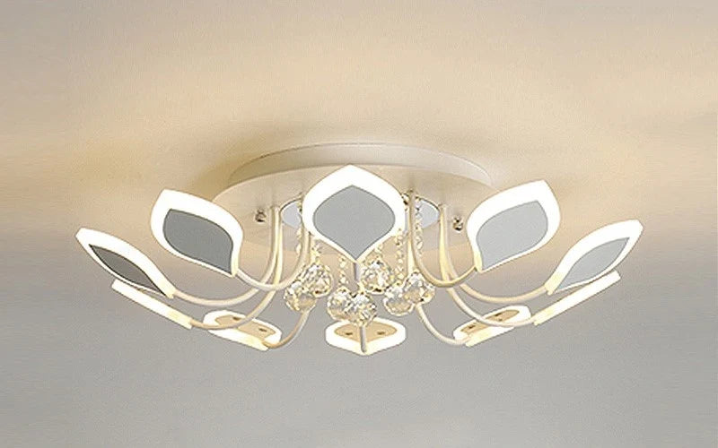 plafonniers modernes en cristal clair avec éclairage led terrestre