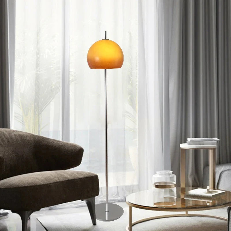 lampadaire nordique rétro contemporain avec abat-jour champignon