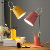 Lampe de table led réglable style nordique avec porte-stylo protection yeux