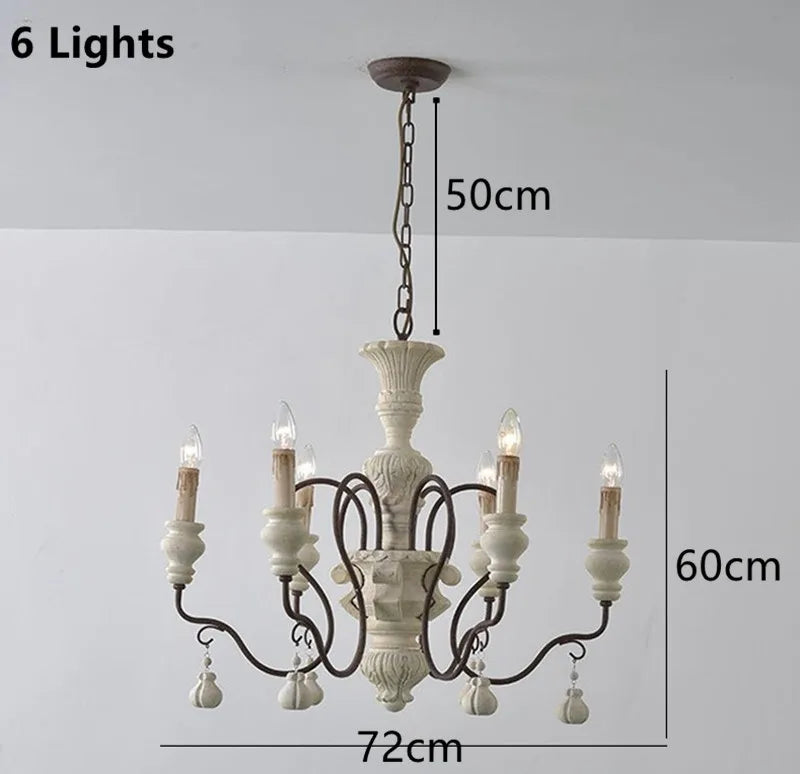 lustre suspendu en fer et bois vintage style industriel