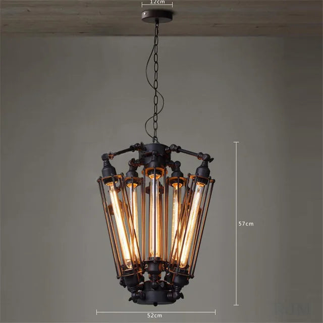 suspension vintage industrielle avec ampoule edison pour restaurant