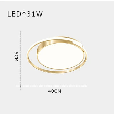 plafonnier led minimaliste en aluminium créatif allée lumières