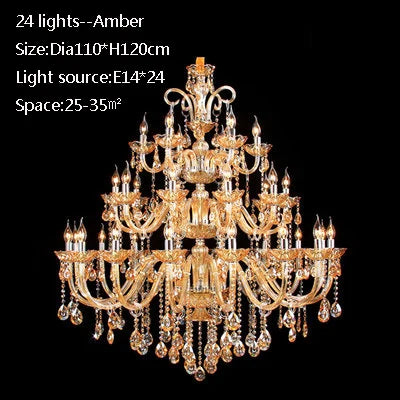 lustre moderne en chrome en cristal pour éclairage de luxe