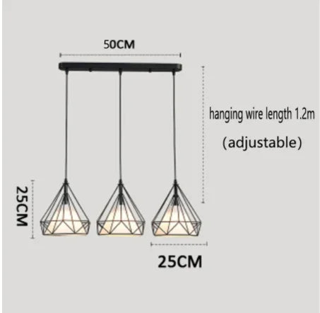 2022 New Nordic aisle diamond chandelier simple modern retro wrought iron living room dining room led ceiling chandelier