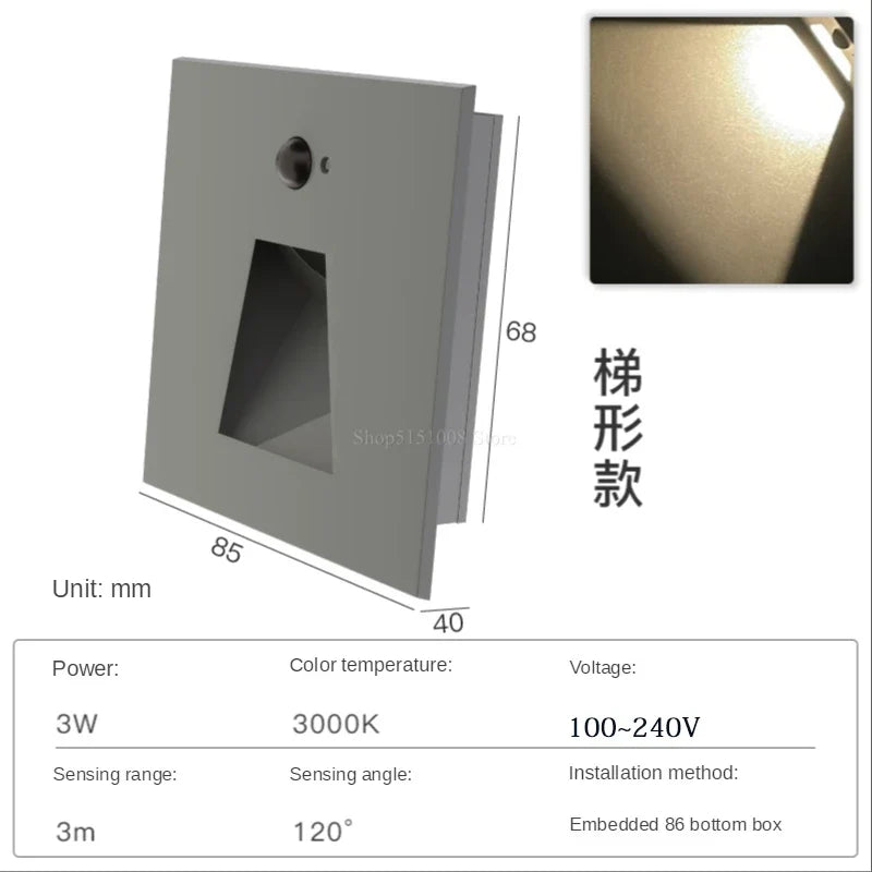 applique murale led à induction avec capteur intégré