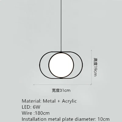 suspension led rotative design pour café bar restaurant et hall