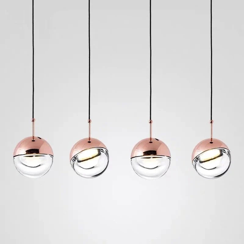 suspension en métal et verre style nordique décoration intérieure