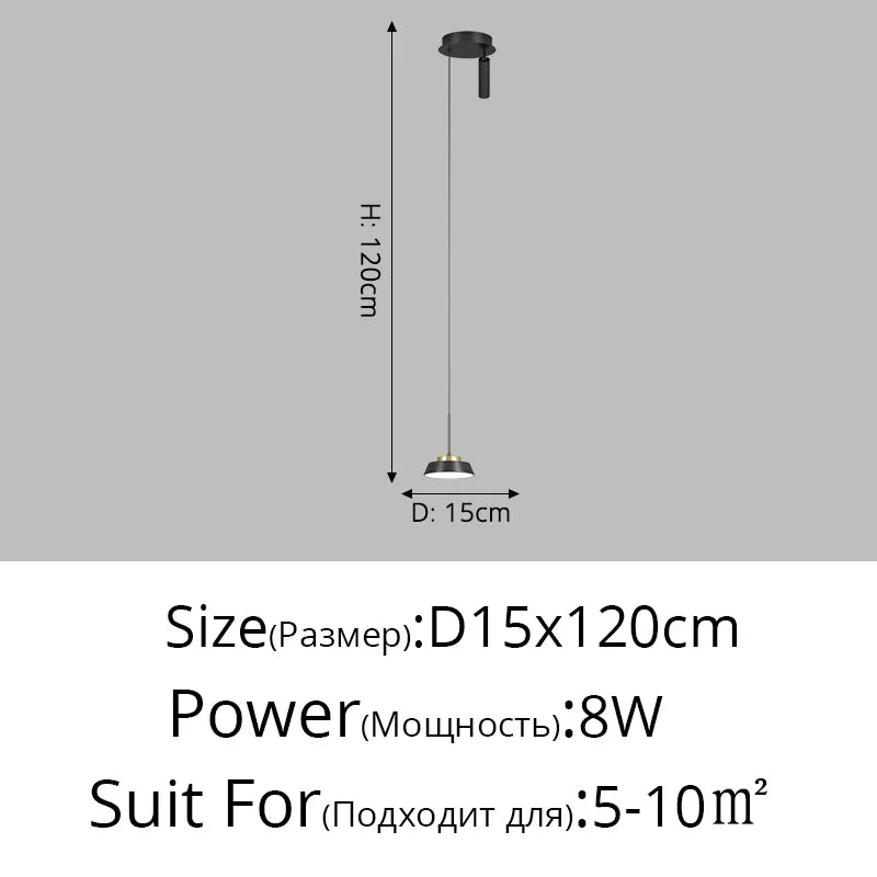 suspension de chevet luxe minimaliste petit lustre moderne