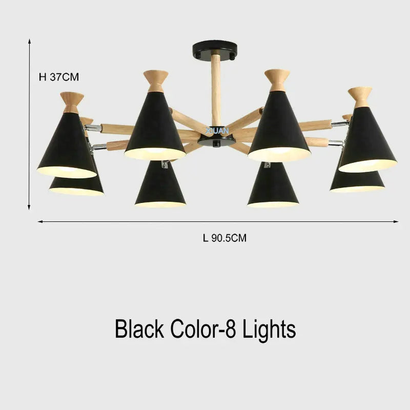 suspension nordique en bois pour décoration intérieure
