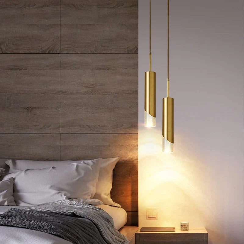 suspension en verre à led pour éclairage moderne intérieur