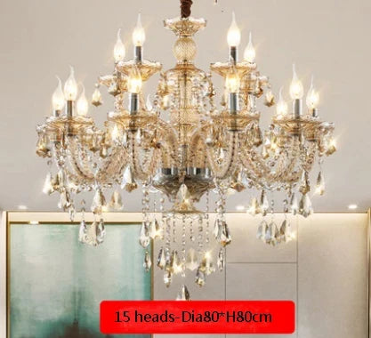 lustre en cristal lumineux pour décoration moderne élégante