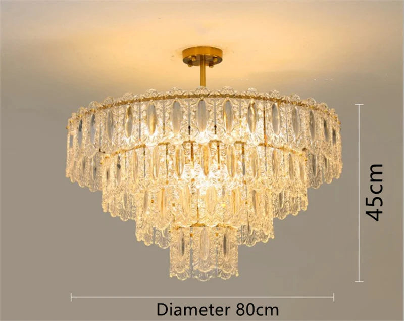 lustre rond en verre artistique pour intérieur moderne