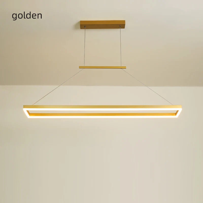 lustre moderne rectangulaire éclairage LED pour restaurant