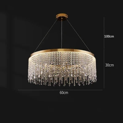 lustre en cristal postmoderne pour décoration intérieure élégante