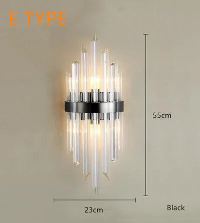 applique murale en cristal pour décor créatif rétro et moderne