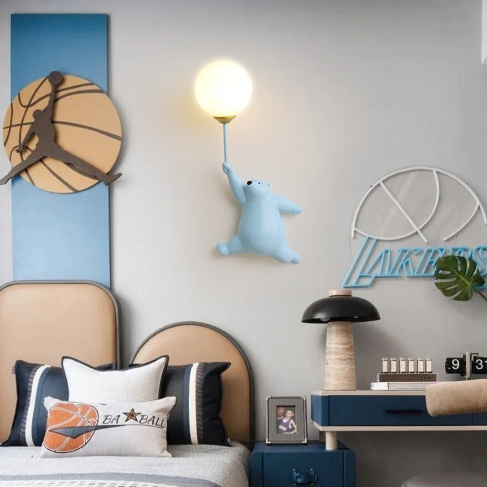 Applique murale pour enfant avec ours polaire Maverick