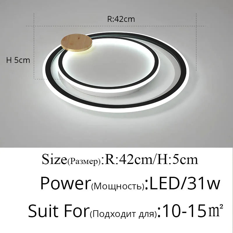 plafonnier led moderne en aluminium design pour intérieur élégant