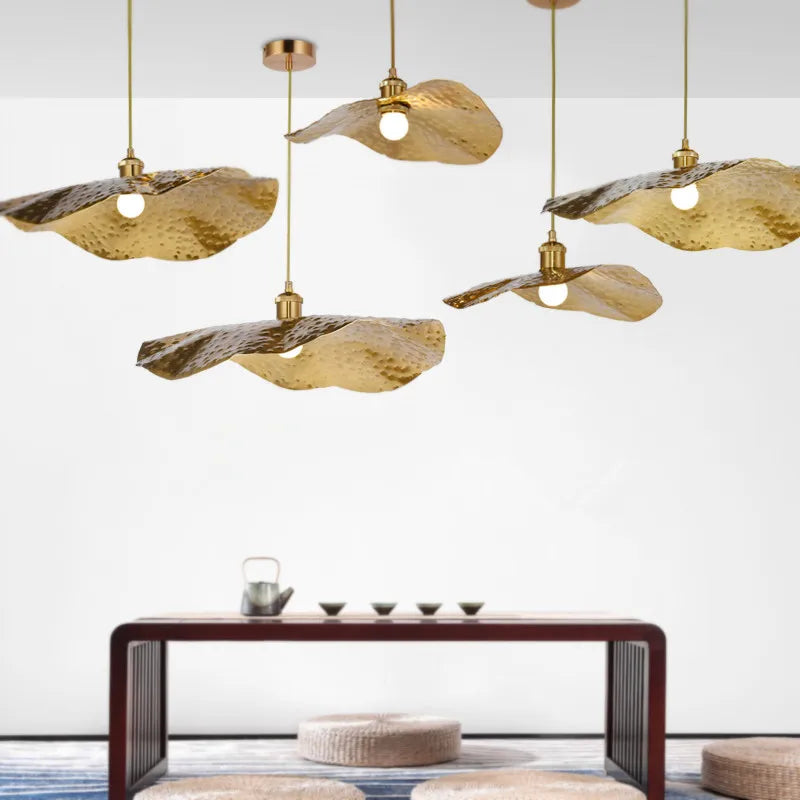 lustre rétro créatif design lotus pour café et restaurant