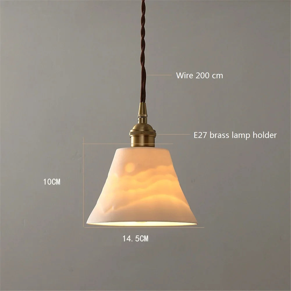 loft style antique led luminaire en laiton céramique rétro