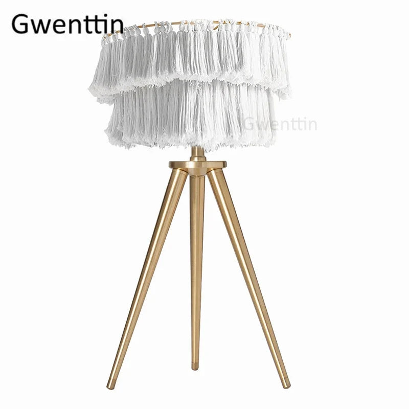 lampadaire créatif en fil de soie avec trépied nordique décoratif