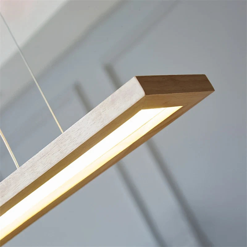 suspension led modernes créatives minimaliste en bois