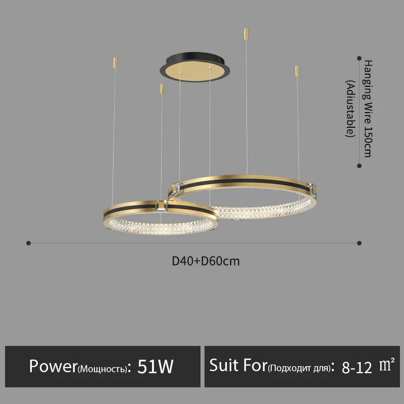 lustre en cristal moderne pour hall et restaurant luxe