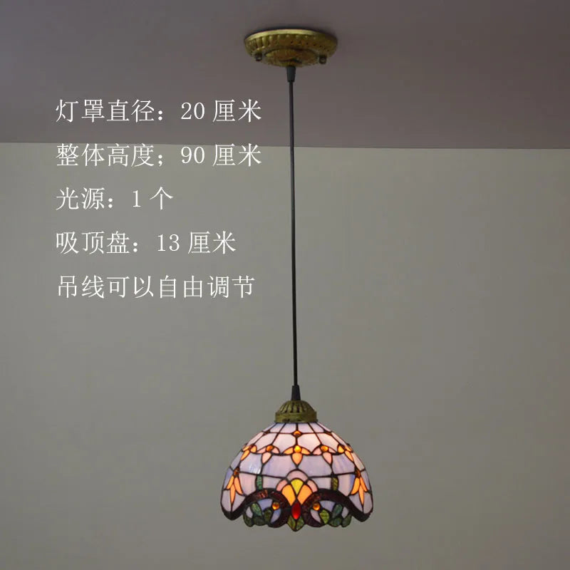 suspension baroque en verre teinté pour intérieur élégant