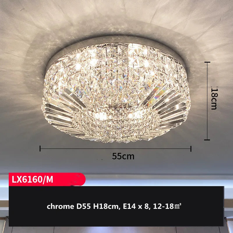 lustre led en cristal luxueux moderne et brillant
