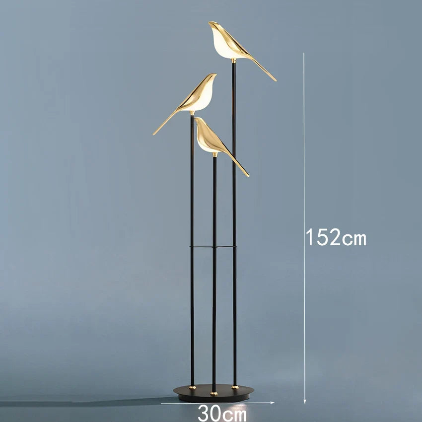 design lampe de table LED placage postmoderne or oiseau alliage acrylique lampe de bureau pour chambre étude salle salon lampadaire