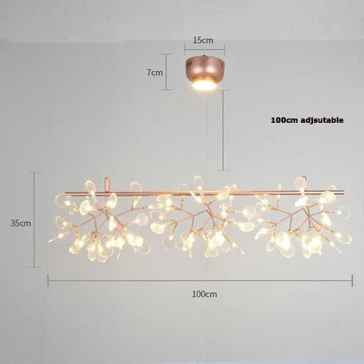 suspension led art déco en acier inoxydable et acrylique
