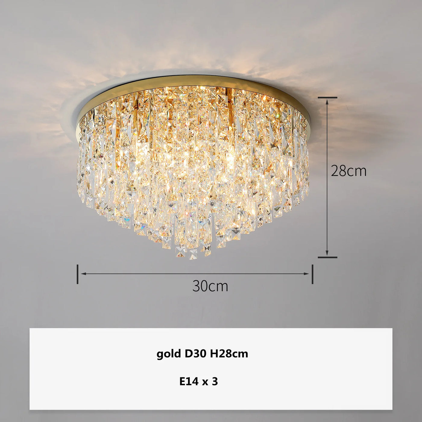 plafonnier led moderne en acier chromé avec cristaux k9 art déco