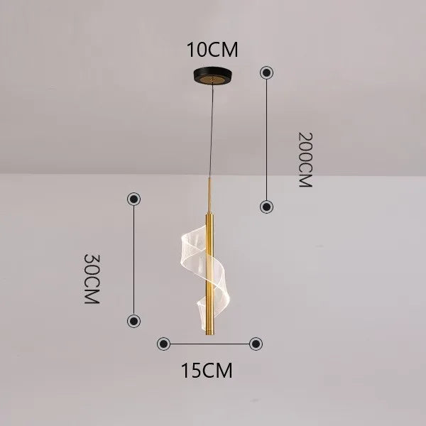 suspension en acrylique design nordique moderne pour restaurant