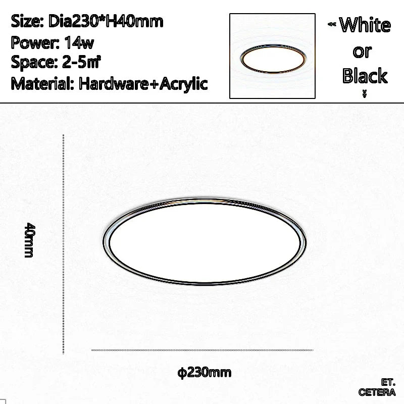 plafonnier led moderne ultra fin pour tous espaces