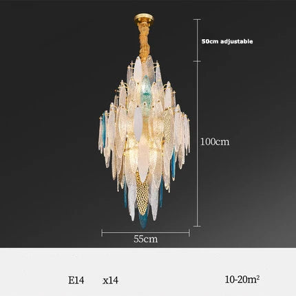 lustre led art déco en fer et verre design élégant pour éclairage moderne