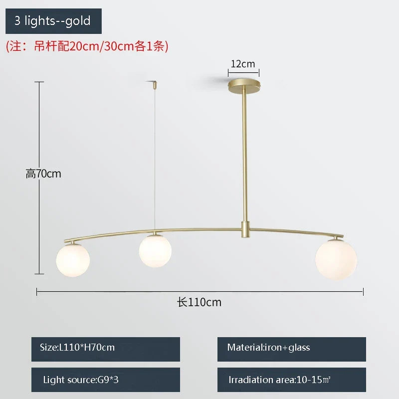 suspension moderne en métal et verre pour intérieur