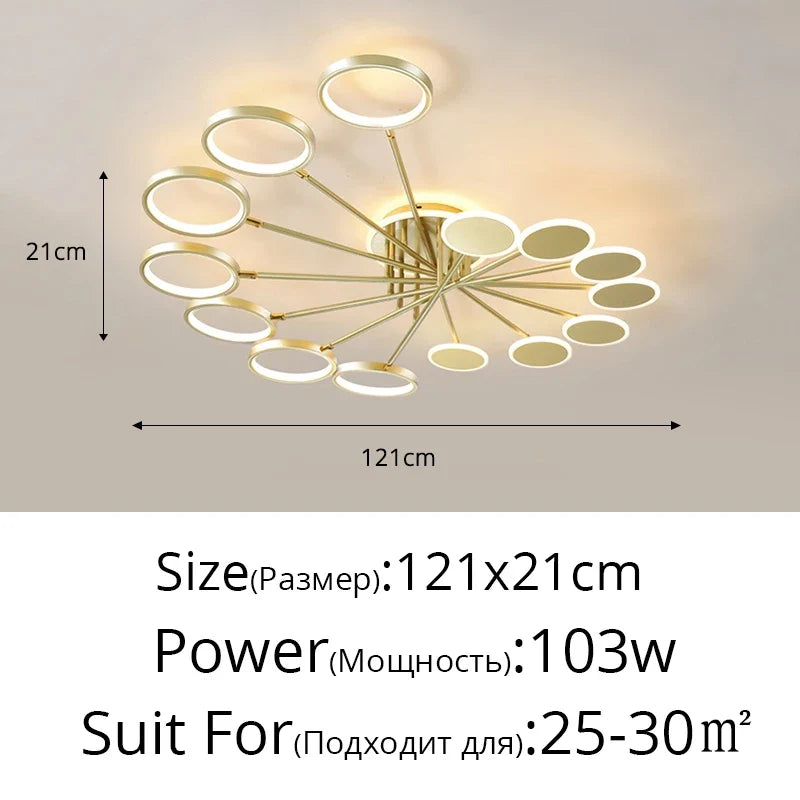 lustre créatif led pour décoration intérieure moderne