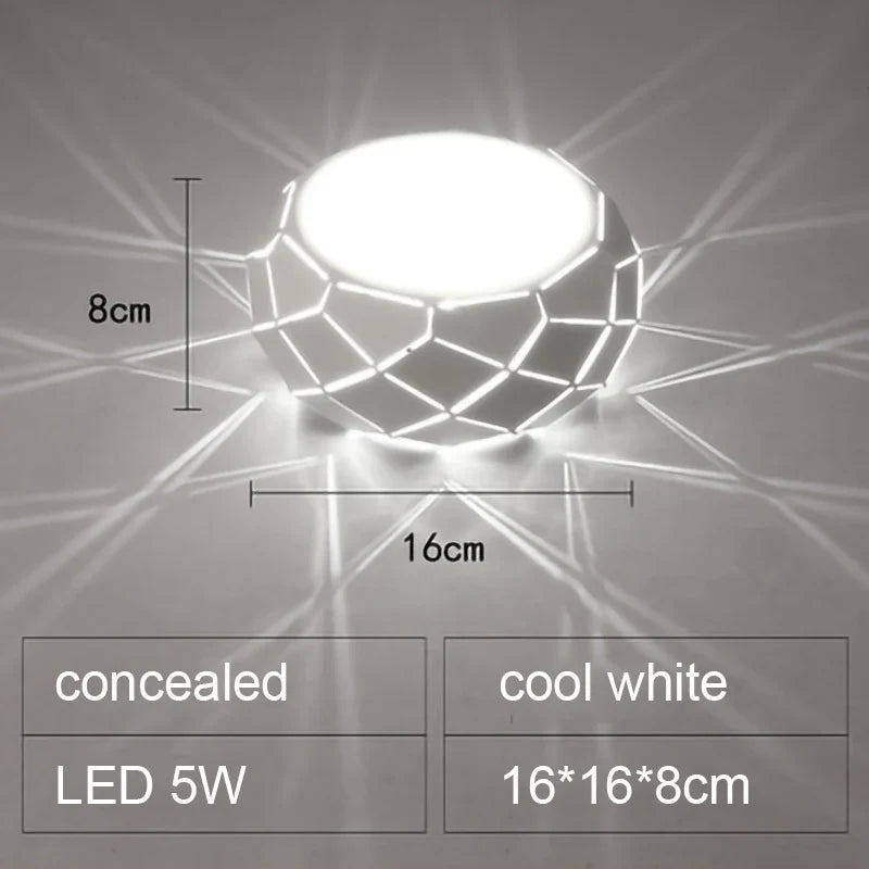 Plafonnier LED moderne simplicité 5W 12W