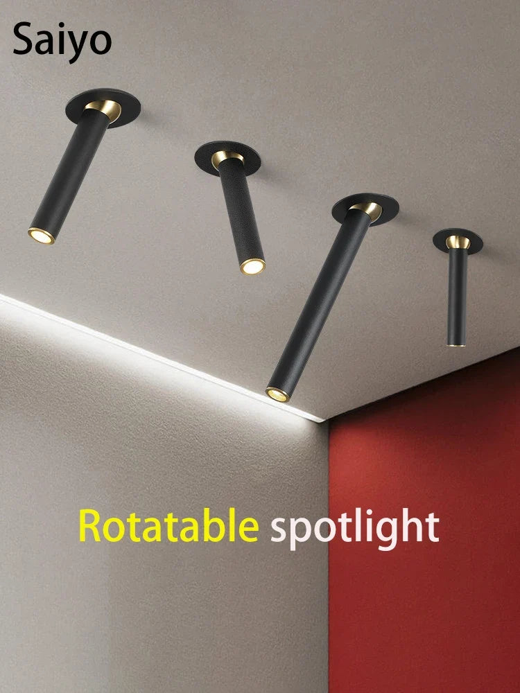 spot 	led rotatif cob en aluminium pour éclairage intérieur