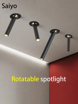 spot 	led rotatif cob en aluminium pour éclairage intérieur