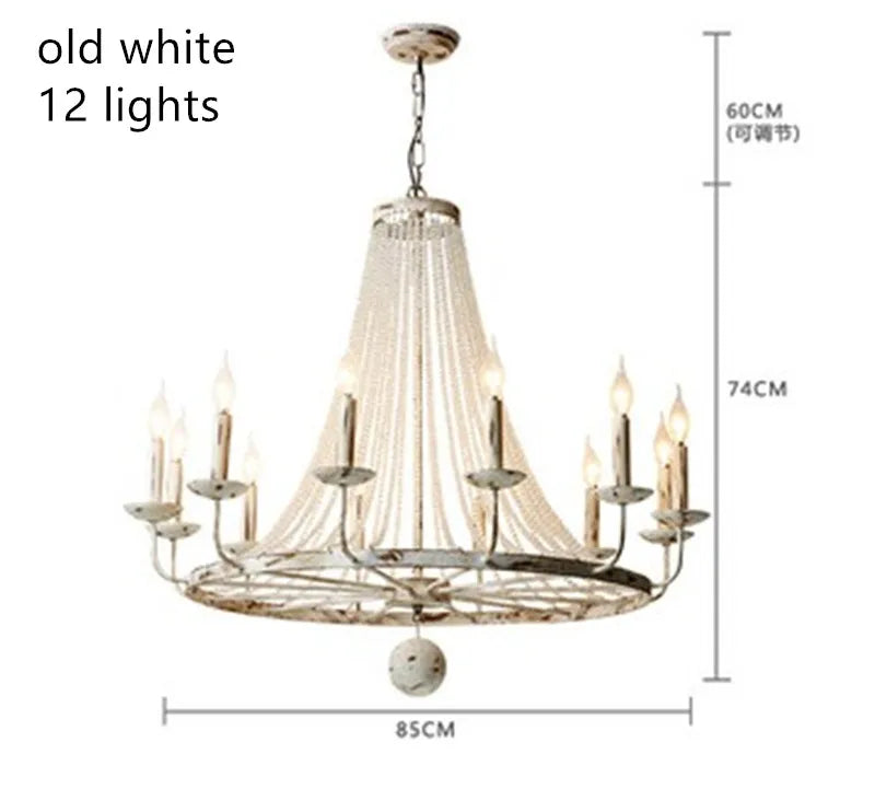lustre vintage en cristal rétro pour café et bar